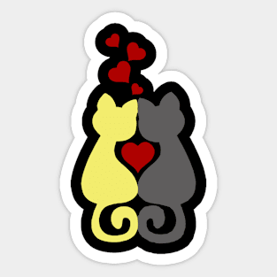 "A cat in love" Sticker